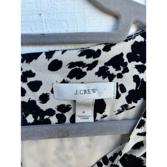 J.Crew Leopard Print Shift Dress, Long Sleeve, Pockets, Sz 6 - Picture 4 of 8